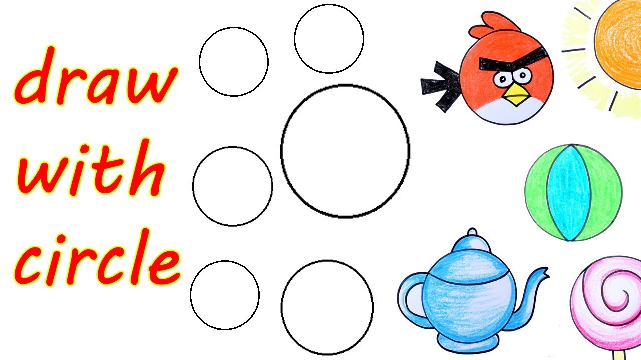 How to draw Fish - Drawing and Coloring for Kids | Draw from circle -  YouTube