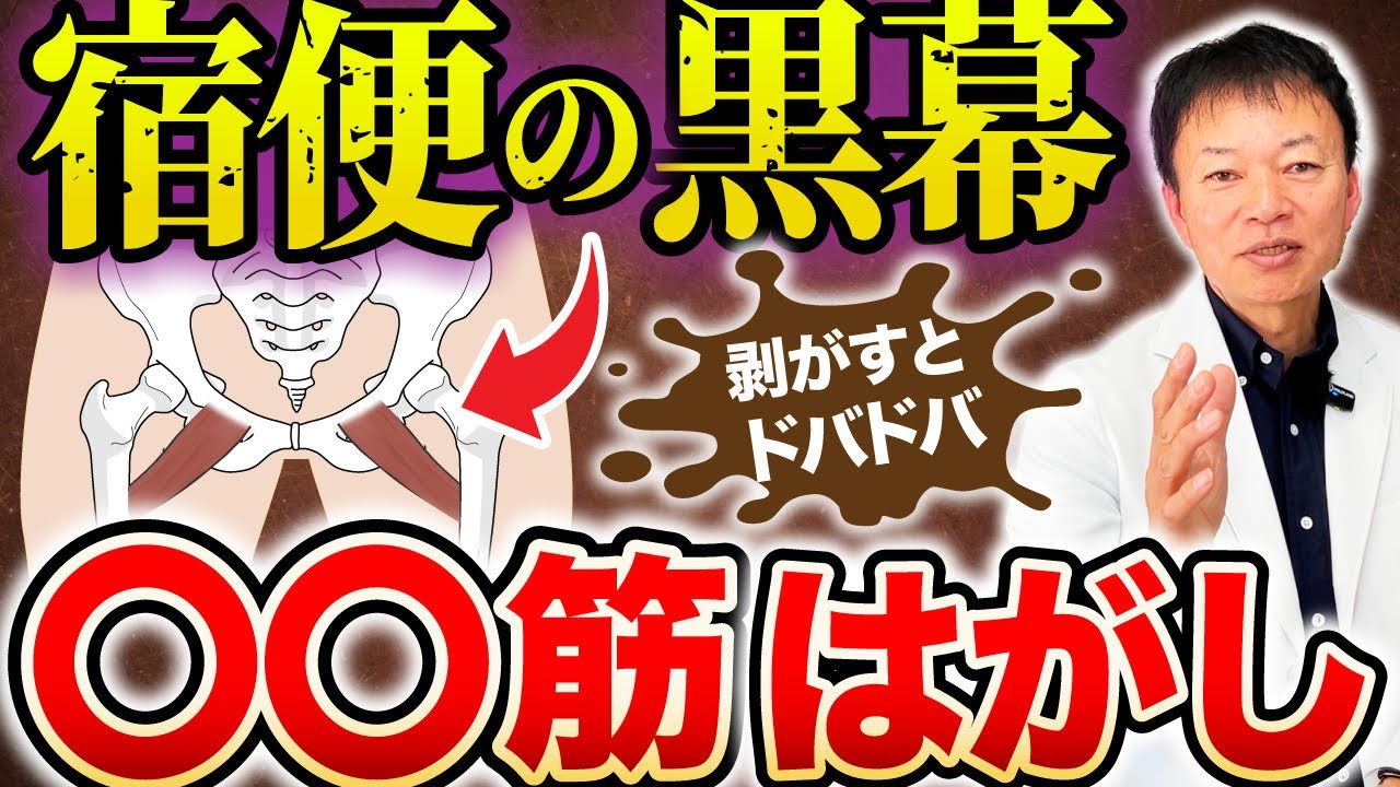 【宿便は”この筋肉”が原因です】腸内デトックスで驚くほどドバドバ出る【〇〇筋はがし】やってみて（腰痛・自律神経・股関節痛・宿便）
