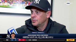 Manager Aaron Boone after the Yankees' loss
