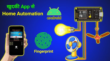 Android Fingerprint ESP8266 Door Lock Control and Home Automation | How to Design Mobile Application