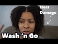 Sis, I Tried a Wash and Go on my Heat Damaged Hair | Type 4 Natural Hair