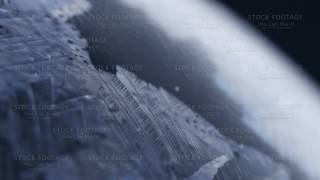 Frozen bubble close-up, winter holidays background