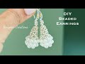 Teardrop Earrings || Beaded bead earrings || How to Make beaded earrings