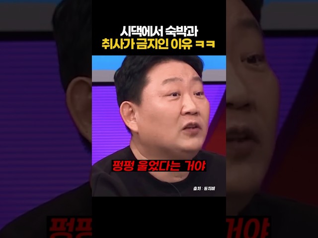 시댁에서 숙박과 취사가 금지인 이유 ㅋㅋ