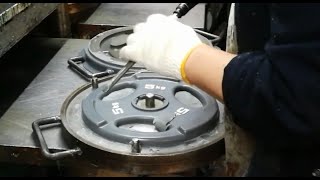 Urethane (PU) Tri Grip Weight Plates Production (Manufacturing) Process