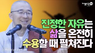 진정한 자유는 삶을 온전히 수용할 때 펼쳐진다. | 법상스님의 증도가 24회(12-2) | 분별 세상 깨달음 집착 고통 지혜 행복 현실 존재 인연 소통