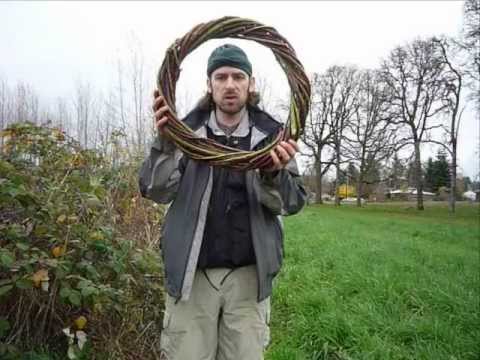 Holiday wreath from blackberry vines