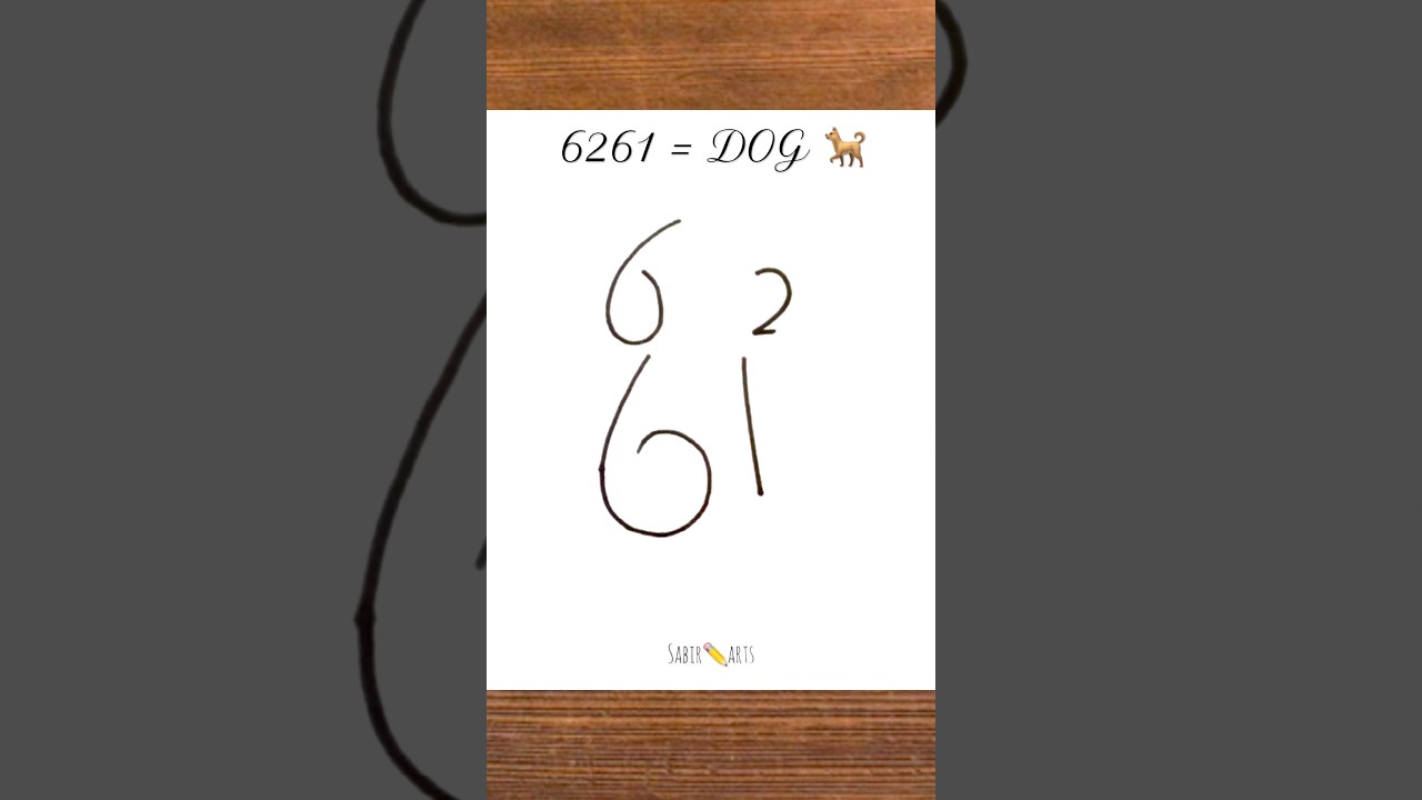 How to draw dog with 6261 | Simple cute drawing tutorial | Easy