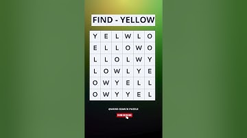 Find YELLOW   in this word search 🔎 #WordSearch #BrainChallenge #FindTheWord #HiddenWord #puzzletime