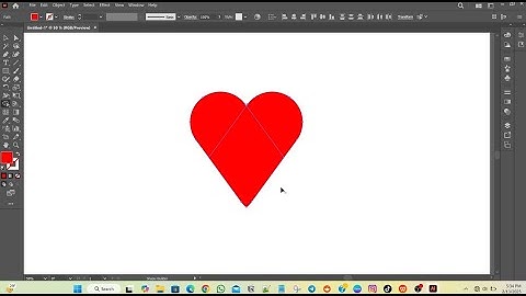 Adobe illustrator tutorial: Create a perfect heart shape in 1 minute