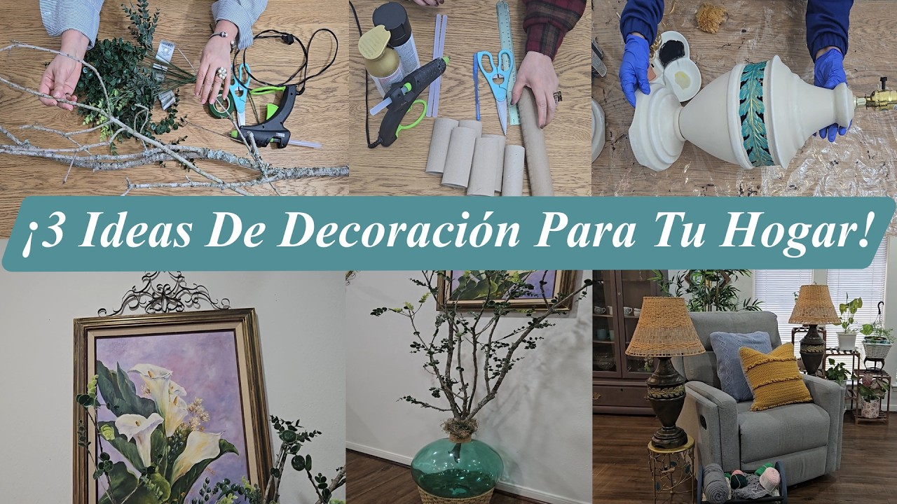 ¡Hice Estas 3 Creaciones y Cambié Mi Decoración Por Completo! - Decorando y Ahorrando