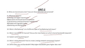 MOST IMPORTANT QUESTIONS OF DATA COMMUNICATION & NETWORKING 2024