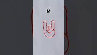 How to draw a finger style🤘#shorts #art