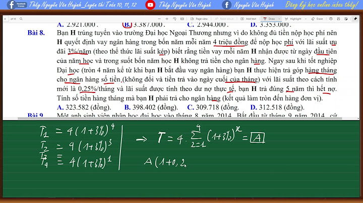 Bài toán tính lãi kép trắc nghiệm 12 violet năm 2024