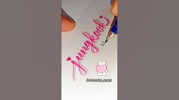 Jungkook 💜. comment your name. #bts #btsarmy #calligraphyart #calligraphypen #summaiya_ansari #art