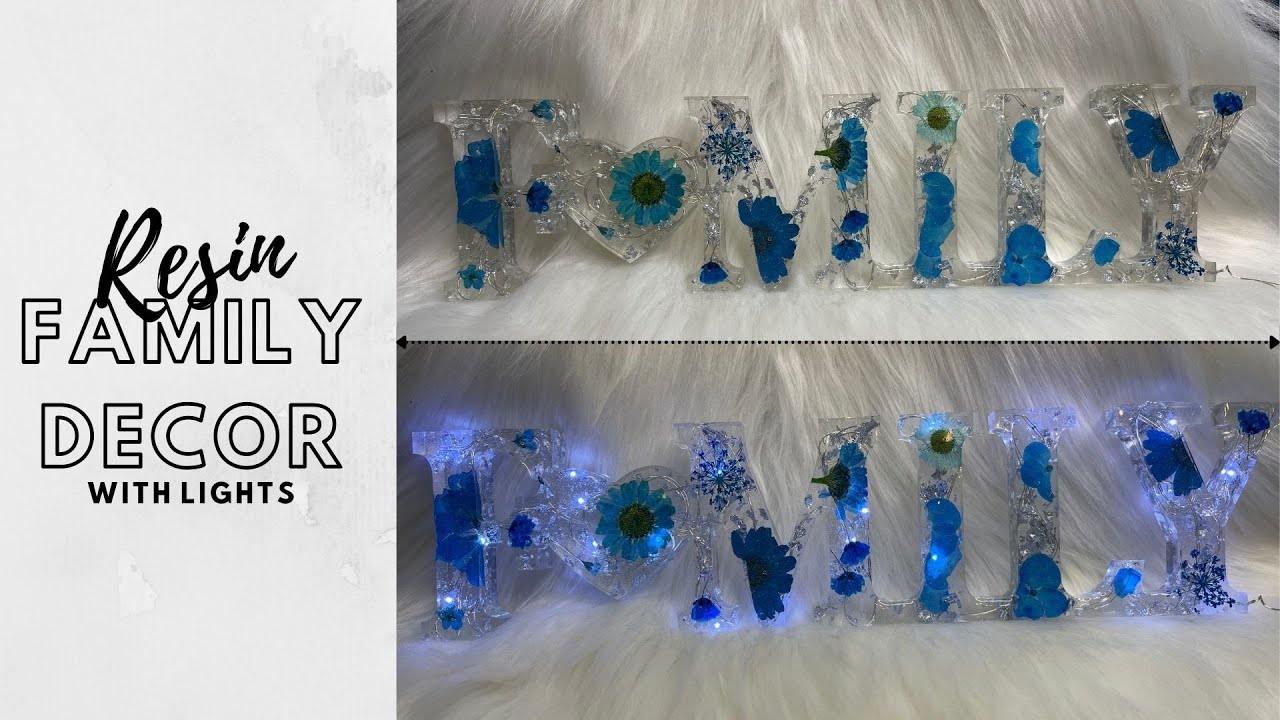 Light Up Resin Sign | Family | How to Add Lights to Resin