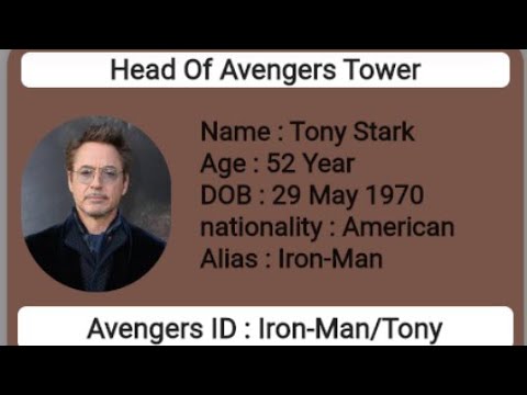 Tony stark/Iron man ID card Design in Flutter