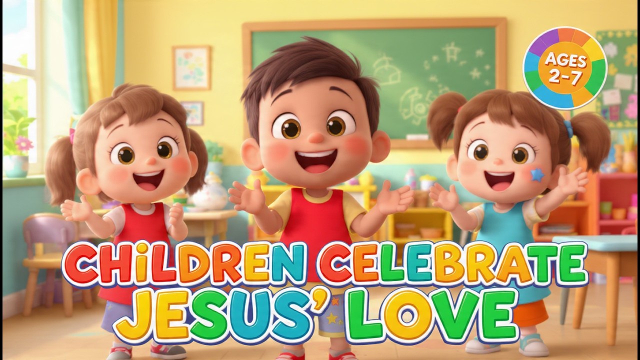 Children Celebrate Jesus’ Love —Ages 2–7 Worship |Joyful Kids Praise #KidsWorship #SundaySchoolSongs