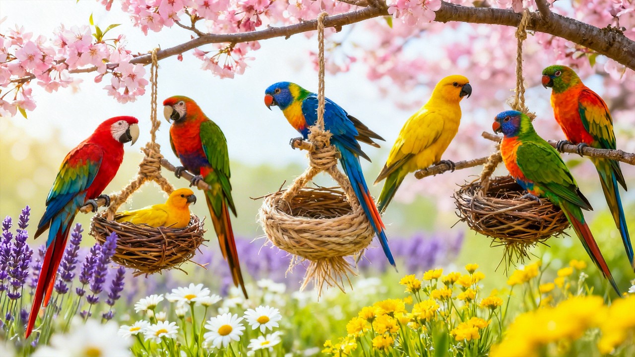 🌺Spring Garden Birds & Piano | Peaceful Music for Calm & Emotional Balance💖🕊️🎹