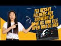 Fix Recent Folders Not Showing on Save As and File Open dialog Box In Windows 11/10