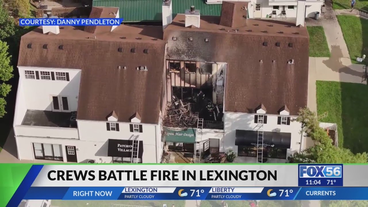 Lexington building catches fire on multiple floors - YouTube