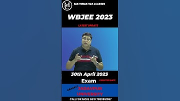 WBJEE 2023 | IITJEE  aspirants expected date for WBJEE exam | How to Prepare for WBJEE  #shorts
