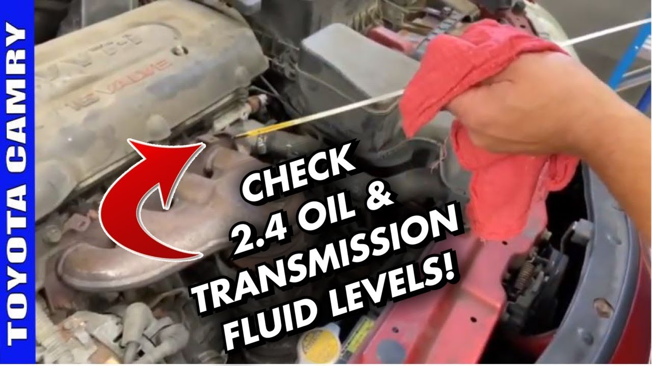 2006-2011 Toyota Camry 2.4 Oil And Transmission Fluid Level Check - YouTube