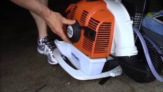 How to remove Stihl exhaust screen filter or spark arrestor on SR 430, SR 450 or Stihl equipment