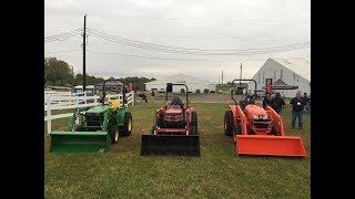 Mahindra 1526 (1626 prerelease) vs. Kubota L2501 vs. John Deere 3025e