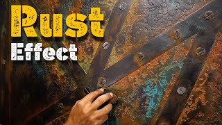 Discover how to transform wall putty into a stunning rusty iron plate..!