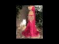 Pink skirt and bra with golden lace. Belly dance costume by  Sufel Boutique. ベリーダンス衣装