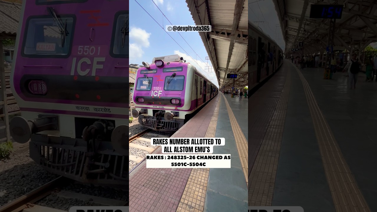 Rakes Number Have Been Allotted To All The Alstom Emus Of Central Line (CR) 