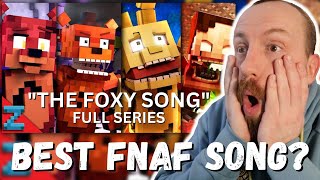 BEST FNAF SONG? "The Foxy Song" Full Series (REACTION!) Minecraft FNAF Animation Music Video
