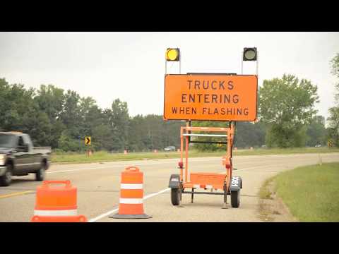 Advanced Warning for Trucks Entering Roadway | Trucks Entering/Exiting System
