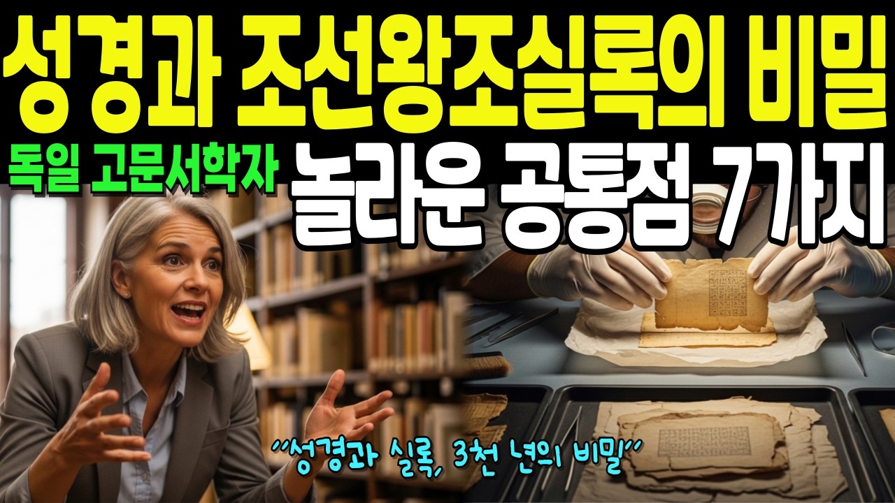 [해외감동사연] 성경과 조선왕조실록의 놀라운 공통점 7가지, 3천 킬로미터 떨어진 두 기록이 왜 이렇게 닮았을까