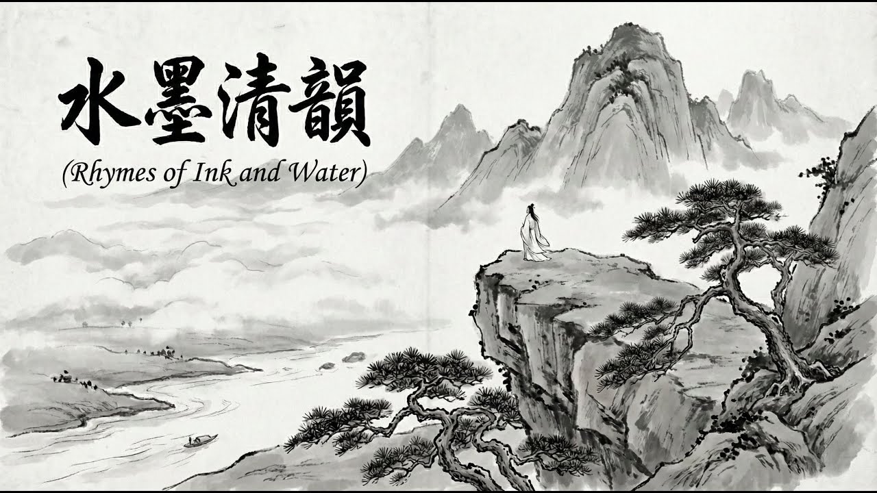 傳統中國風音樂/ 水墨清韻 (Rhymes of Ink and Water) /1 Hour Traditional Chinese Music /Guzheng & Bamboo Flute