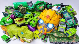 Full Green TRANSFORMERS Robot Tobot Car Toy - Rise of BUMBLEBEE Revenge | TRACTOR JCB Transformation