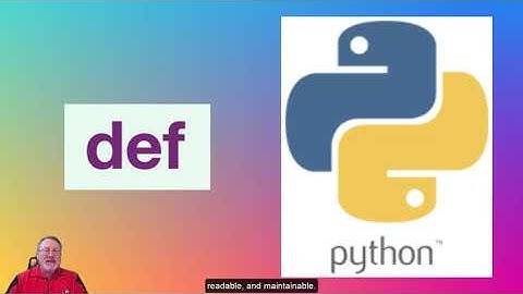 Python keyword video reference: DEF
