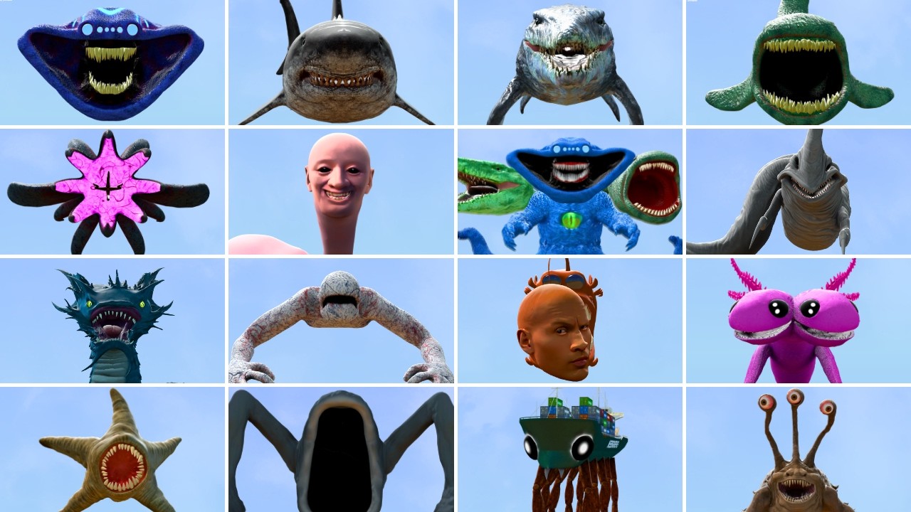 I Played Death Match Game With All Sea Monster Creatures In Garry's Mod