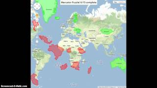 Mercator Puzzle Done in 1 min and 21 sec screenshot 5