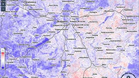 MODIS LST monthly sd (Hungary) displayed in LandGIS