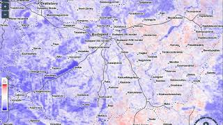 MODIS LST monthly sd (Hungary) displayed in LandGIS screenshot 4