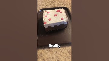Instagram vs Reality! Minecraft Cake irl #minecraftshorts #cakes #gaming #minecraft