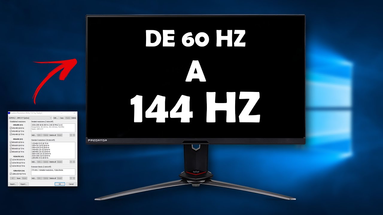 🚀 COMO TENER MAS HZ EN TU MONITOR (Alcanza más de 144 hz) 🚀 YouTube