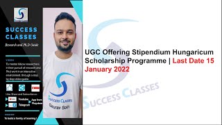 UGC Offering Stipendium Hungaricum Scholarship Programme | PhD | Gaurav Soin screenshot 2