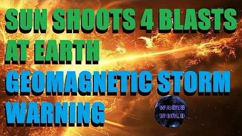 GEO STORM WARNING SUN FIRES AT EARTH 4X'S AT OVER 2MILLION MPH HIGH DENSE CANIBAL CME'S