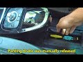Renault Espace - Emergency Parking Brake release (Handle on floor between seats)