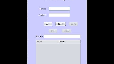 Simple Contact Management System in java GUI netbeans with Source Code