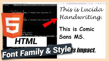 Change Font Family and Style | HTML and CSS Tutorial