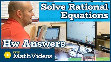 Hw  Answers - Solve Rational Equations